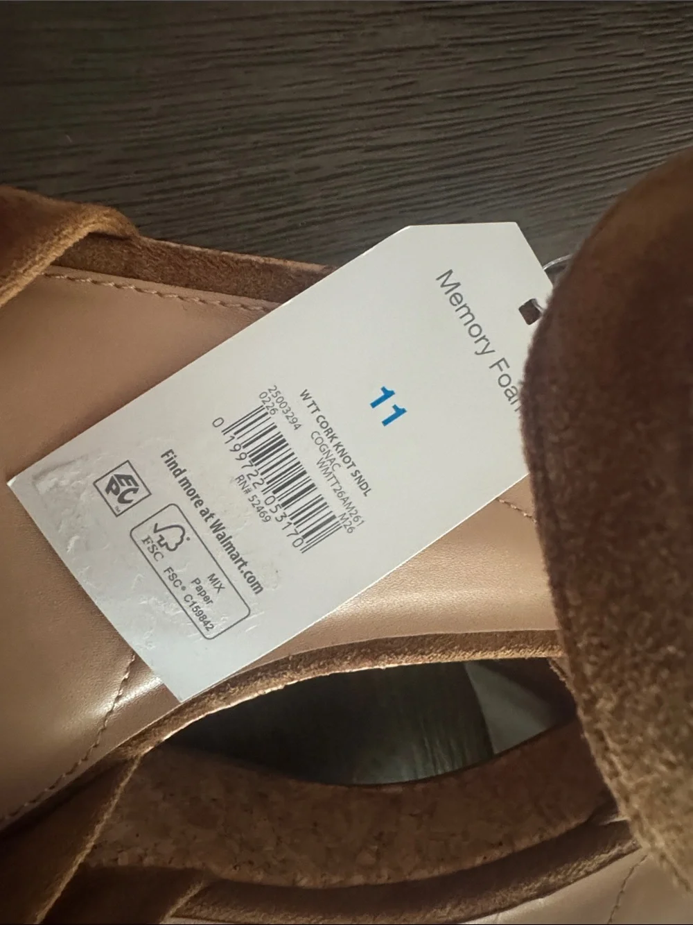 Time and Tru Tan Suede Knot Platform Sandals